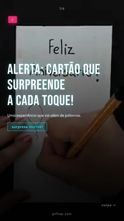 CARTÃO INTERATIVO QUE SURPREENDE